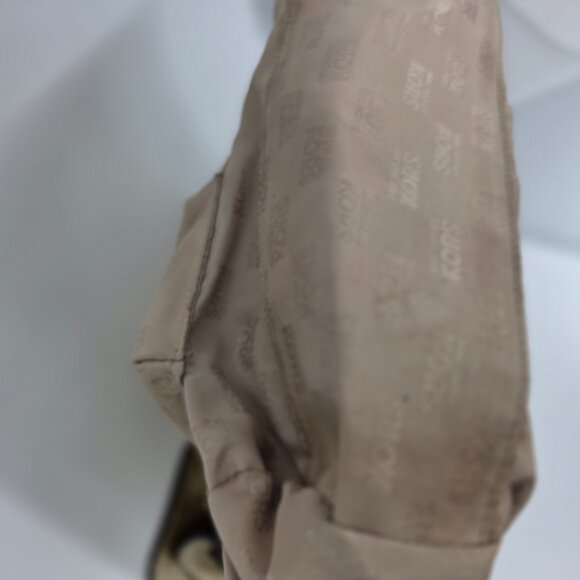 Michael Kors Dillon Large Satchel Champagne Gold Saffiano Leather - Picture 10 of 16